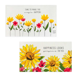 Набор полотенец кухонных Доляна Happiness looks, 35?60 см - 2 шт., хлопок 100%