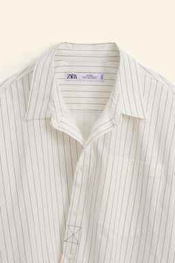 LIMITED EDITION CROSSED STRIPE SHIRT - Zara фото 10