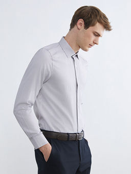 Slim Fit Uzun Kollu ?izgili Erkek G?mlek