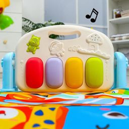 Развивающий коврик Жирафик, с пианино, голубой - Simaland фото 4