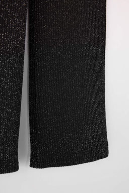 Siyah Simli Parlak Dokulu K?z Cocuk Orme Pantolon TKDAW26PL00006 - Trendyolmilla фото 4