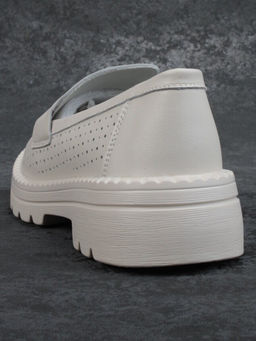 03-YD10-1D LT. BEIGE Лоферы женские (натуральная кожа)