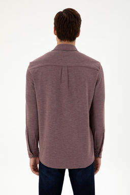 Мужская бордовая трикотажная рубашка Неожиданная скидка в корзине - U.s. polo assn фото 5