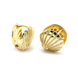 Серьги "Ракушки" 12*12мм, золотистые