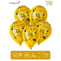 Воздушные шары латексные 12" «Весёлая вечеринка», 25 шт.