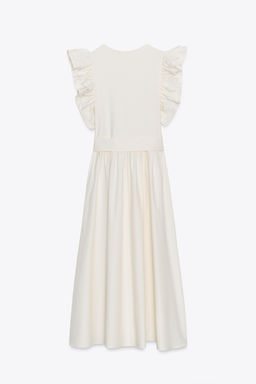 RUFFLED CONTRAST DRESS - Zara фото 22