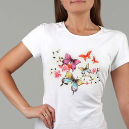 Цена за 5 шт. Термонаклейка Бабочки, 19?17.5 см,