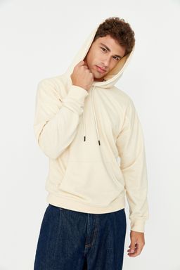 Tas Oversize/Genis Kesim Kapusonlu Cicek Bask?l? Sardonsuz Sweatshirt TMNAW22SW0155 - Trendyolmilla фото 4