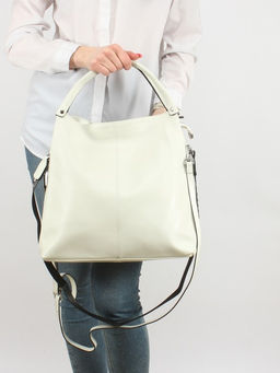 Сумка женская натуральная кожа GU 2033-3161, 1отд+карм/перег, 2плеч/рем, белый SALE 253554 - Adelia фото 5