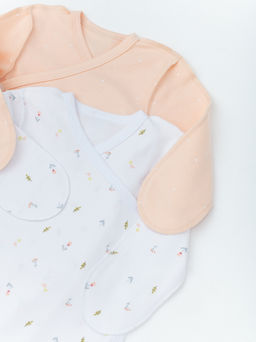 Комплект 2 предмета боди, бел/персик - Lesi kids фото 5