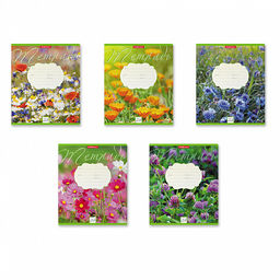 Цена за 160 шт. Тетрадь школьная ученическая ErichKrause Цветущие луга, 24 листа, линейка (в плёнке по 10 шт.) фото 2