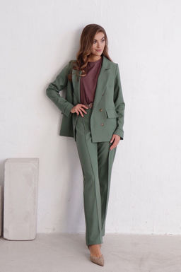 11722 Брюки со стрелками в приглушённом зелёном - Martichelli фото 5