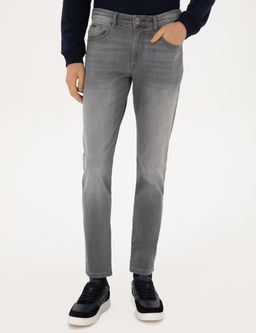 Gri Slim Fit Jean Pantolon
