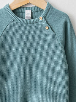 Bisiklet Yaka Kendinden Desenli Erkek Bebek Triko Kazak - Waikiki фото 3