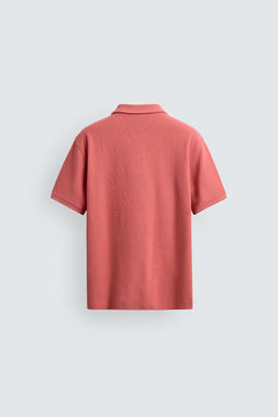 POLO REGULAR FIT ESTRUCTURA / Coral rojo - Zara фото 8