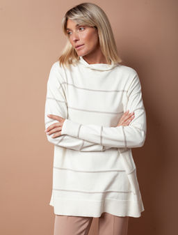 VILATTE / Джемпер тонкой вязки с мягким люрексом