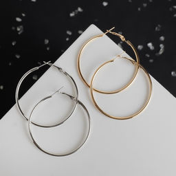 Серьги-кольца Классика d=5 см, цвет МИКС - Queen fair фото 2