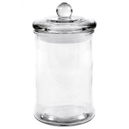 Банка стеклянная прижимная крышка "Цилиндр" 0,35л, д7см, h14,5см, д/горла-6,5см, д/основания-7,7см, цветная упаковка (Китай)