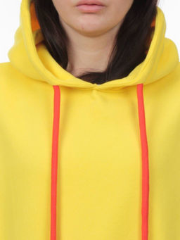 2226 YELLOW Толстовка женская (85% хлопок, 10% полиэстер, 5% спандекс) - Fashion фото 4