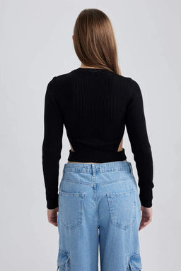 Cool Slim Fit свитер с круглым вырезом - Defacto фото 4