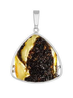 Треугольная подвеска Модерн с текстурным янтарём