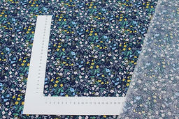 Штапель Полевой аромат цв.темно-синий, ш.1.45м, вискоза-100%, 90гр/м.кв - Купава фото 9