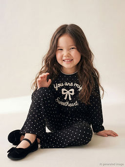 Bisiklet Yaka Kurdele Bask?l? K?z ?ocuk Ti??rt