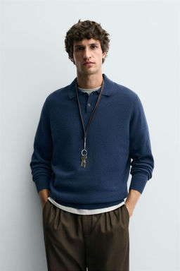 WOOL - CASHMERE KNIT POLO SHIRT - Zara фото 10