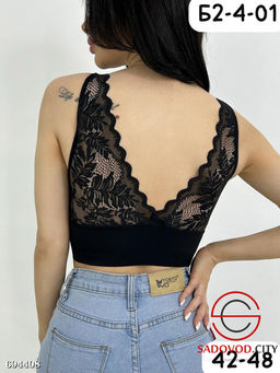 Топик женский с кружевом