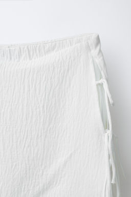 PANTAL?N WIDE LEG PAREO / Blanco - Zara фото 3