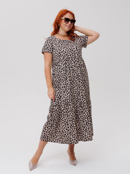 Трикотажное платье леопард КП-02 (12)