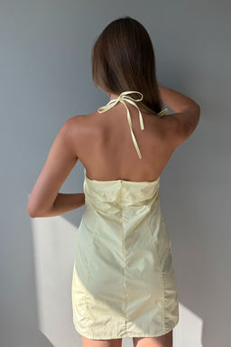 Ac?k Sar? Cicek Detayl? Poplin Dokuma Elbise TWOSS25EL00917 - Trendyolmilla фото 4