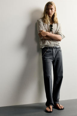 CAMISA RELAXED FIT ESTAMPADO GEOM?TRICO / Piedra - Zara фото 6