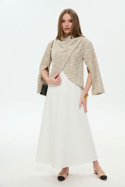 Платье NIKVA н1034-1 молоко  фото 4