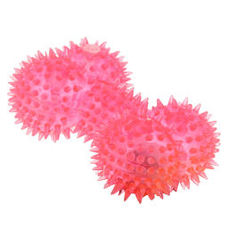 Пэт тойс (Pet toys) Игрушка для собаки Косточка с шипами 11х7см h5см, ПВХ, с пищалкой, светящаяся, на картоне, прозрачная, цвета в ассортименте: синий, розовый, зеленый, желтый (Китай) - Домашняя Мода фото 2