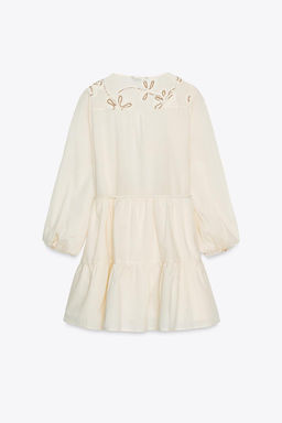 EMBROIDERED TEXTURED DRESS - Zara фото 8
