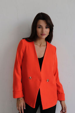 Двубортный жакет без лацканов - Martichelli фото 23