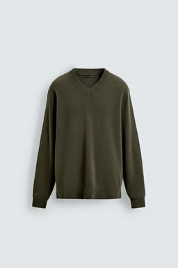 100% WOOL V-NECK JUMPER - Zara фото 7