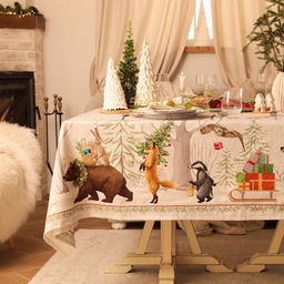 Набор новогодний Новогоднее чудо: скатерть 150?180 см 3 см с ВГМО, салфетка 40?40 см-8 шт., 100% хлопок