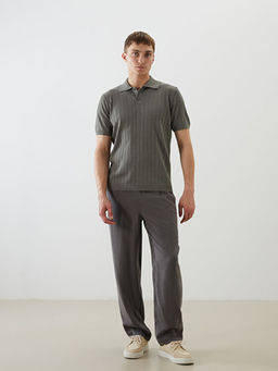 Polo Yaka K?sa Kollu Erkek Triko Kazak