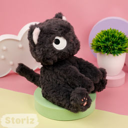 Мягкая игрушка "Curly Cat" черный, 23см
