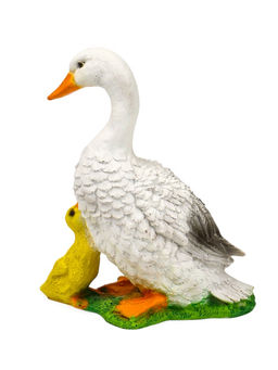 Садовая фигура из полистоуна «Утка с утёнком», 31×24×13 см