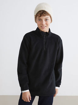 Dik Yaka Erkek ?ocuk Polar Sweatshirt