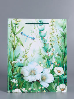 Пакет подарочный ламинированный «Летний лес», зелёный, 26×12×32 см