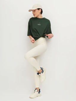 Футболка прямого силуэта с разрезом