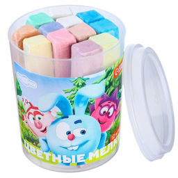 Мелки цветные, 12 штук, 10 цветов Смешарики фото 8