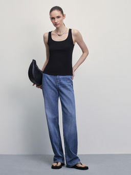 Базовый топ из эластичного хлопка / Zarina  фото 2