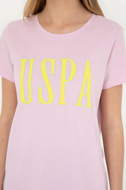 Женская розовая футболка с круглым вырезом - U.s. polo assn фото 14