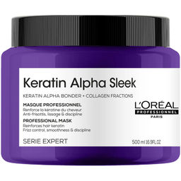 Разглаживающий уход для непослушных, пористых волос Keratin Alpha Sleek, 500 мл Loreal