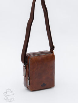 Сумка мужская кожаная 8882-2Z brown Zinimsk